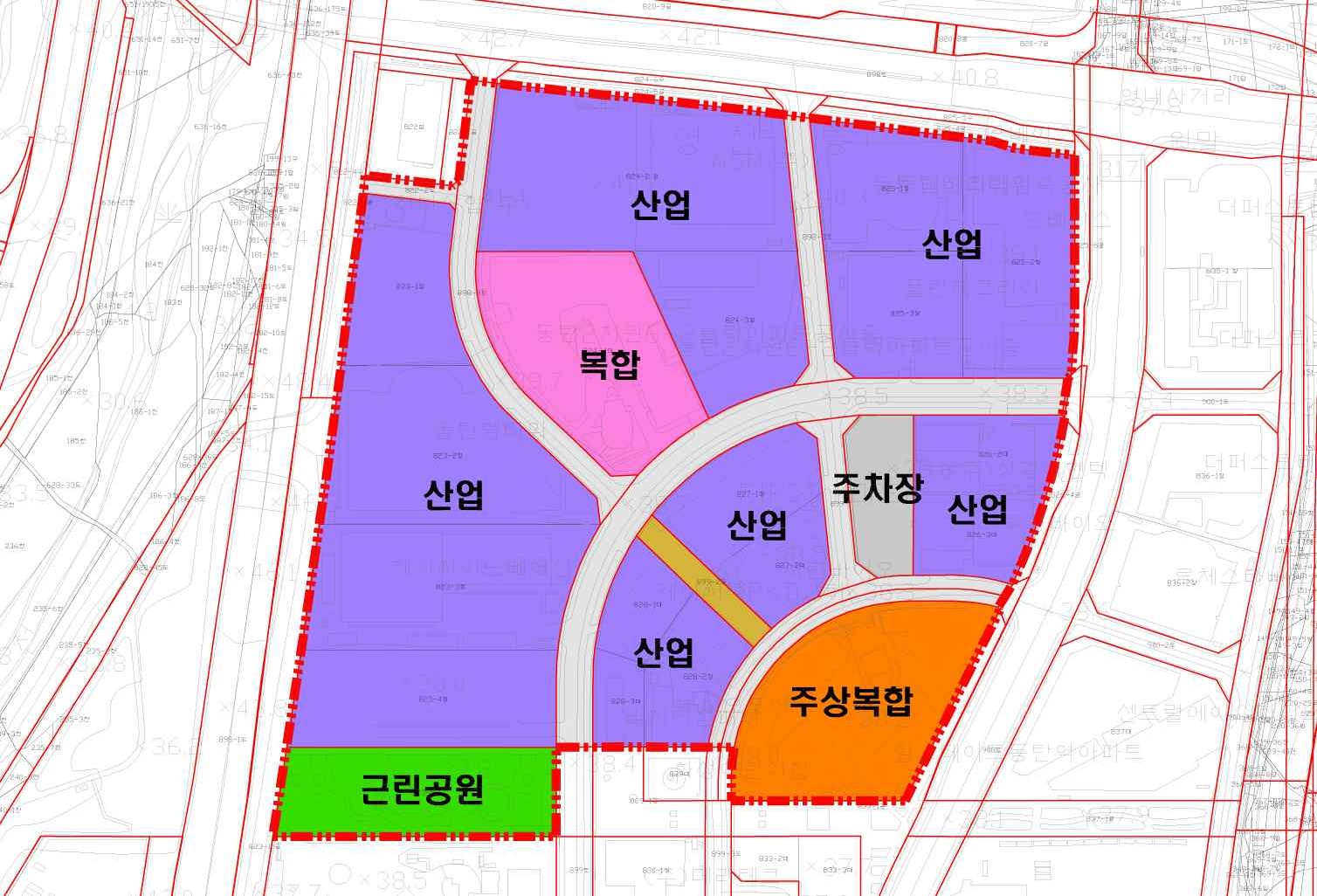 동탄도시첨단산업단지 토지이용계획도